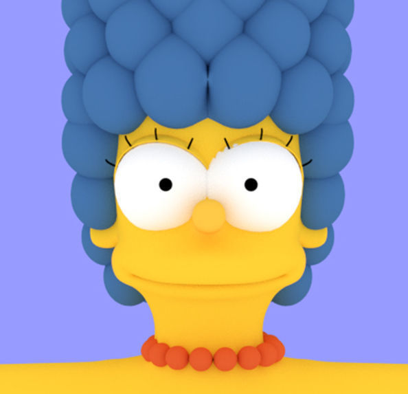 The Simpsons Marge Simpson 3D model_4
