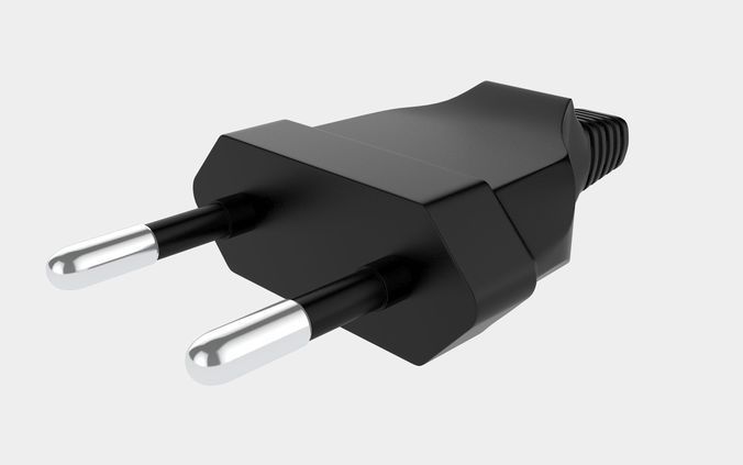 Power Cable 2-pin Plug 3D model