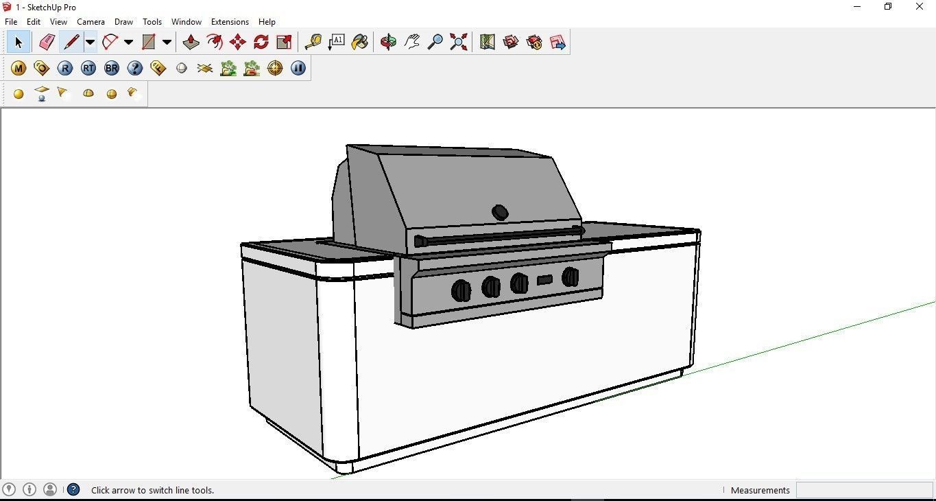Barbecue outdoor grill 3D model_13