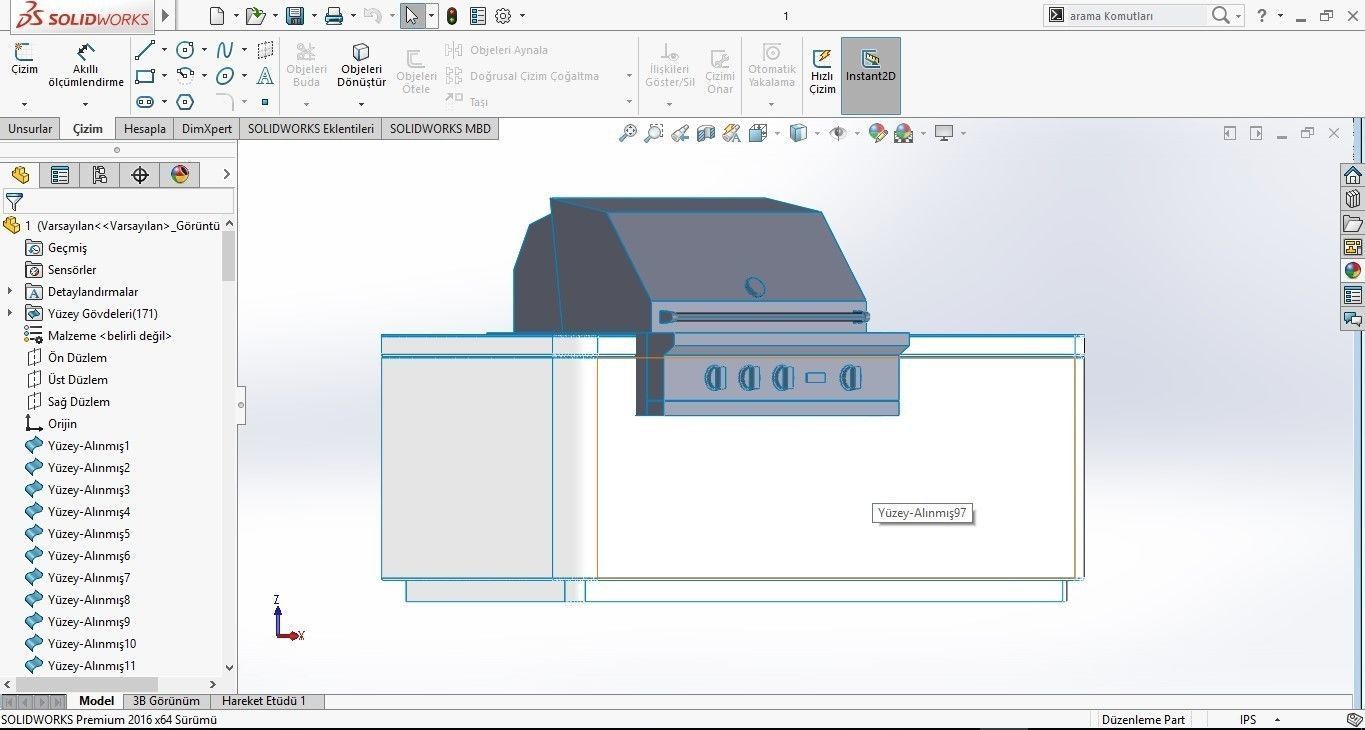 Barbecue outdoor grill 3D model_14