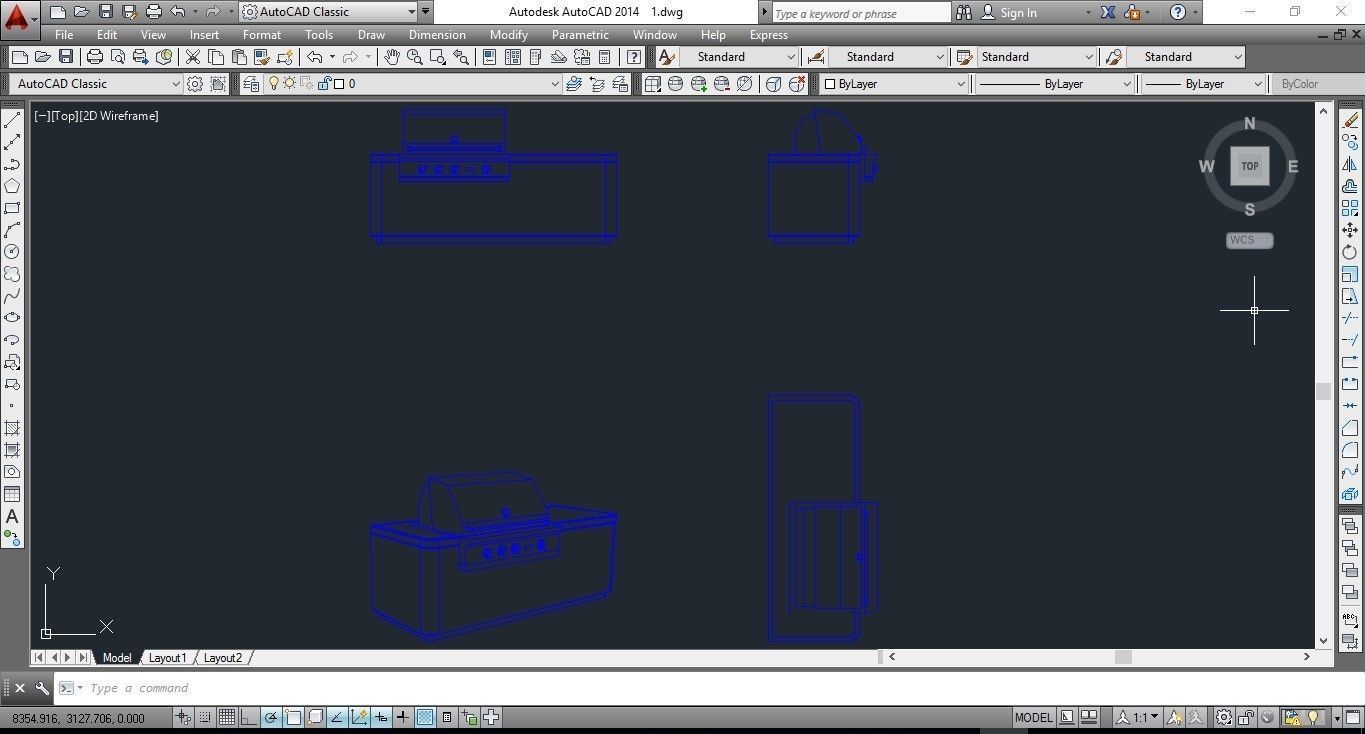 Barbecue outdoor grill 3D model_7