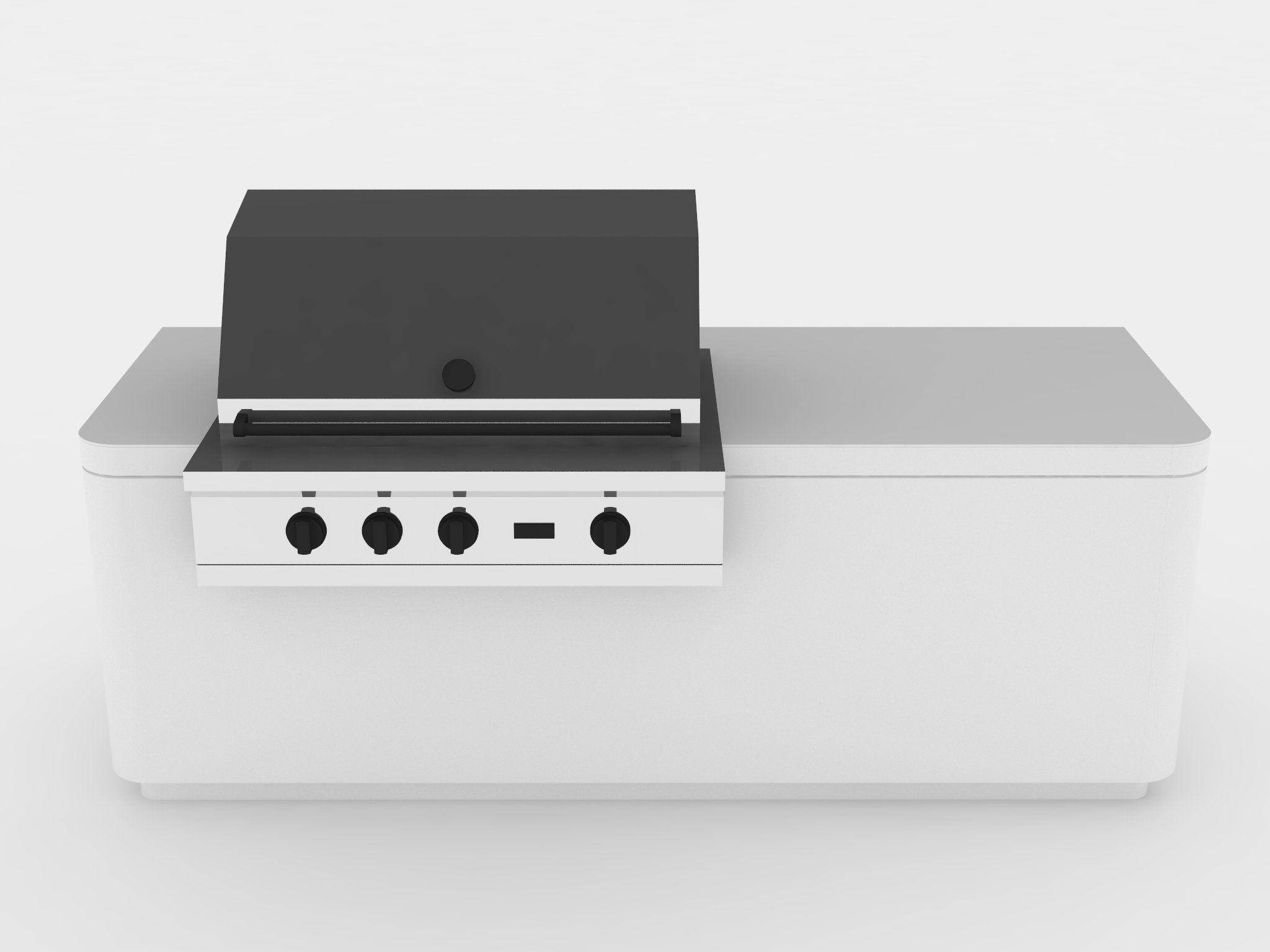 Barbecue outdoor grill 3D model_4