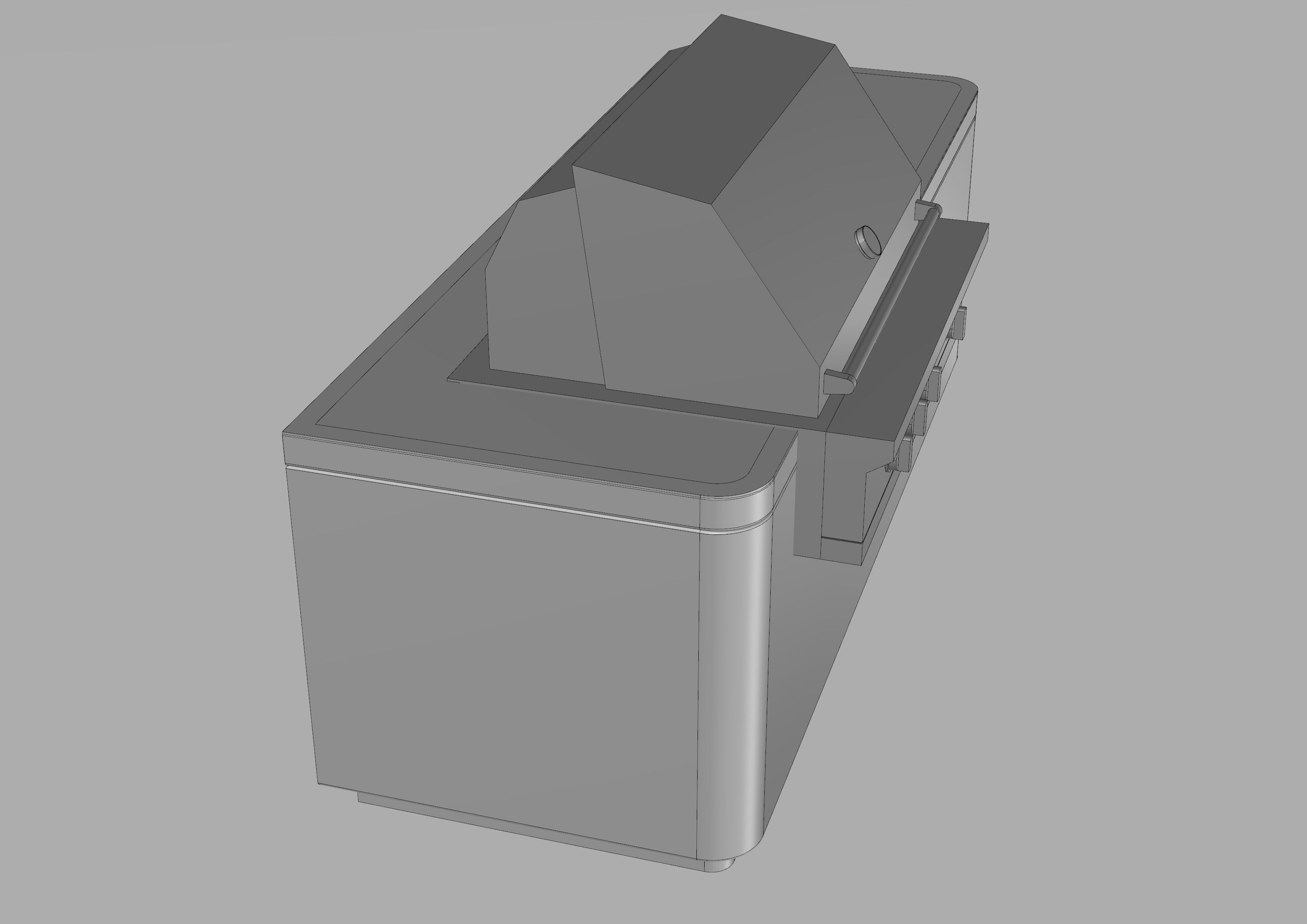 Barbecue outdoor grill 3D model_6