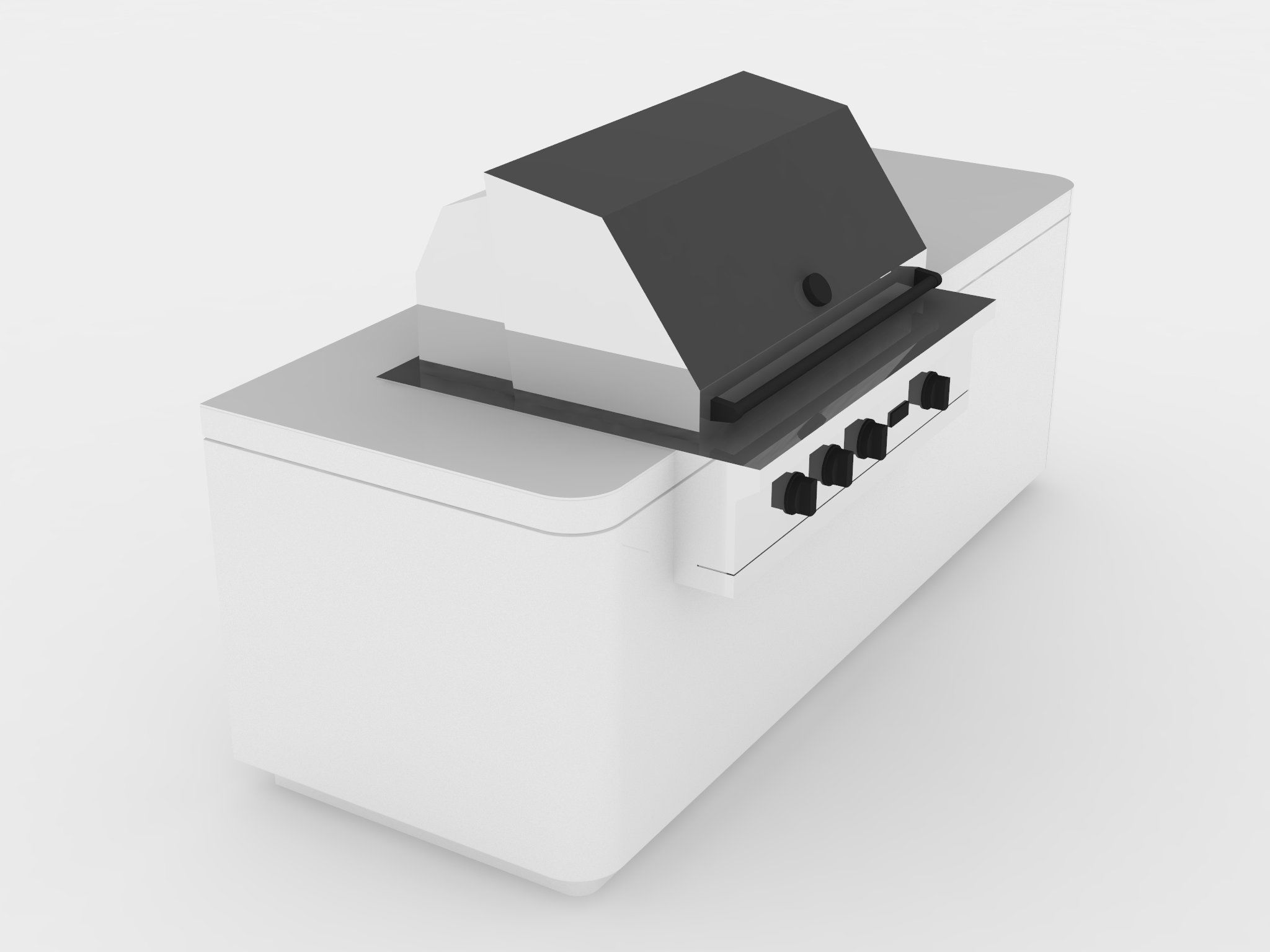 Barbecue outdoor grill 3D model_1