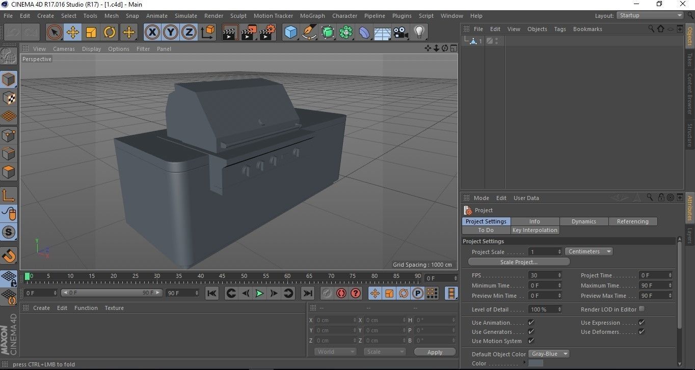 Barbecue outdoor grill 3D model_11