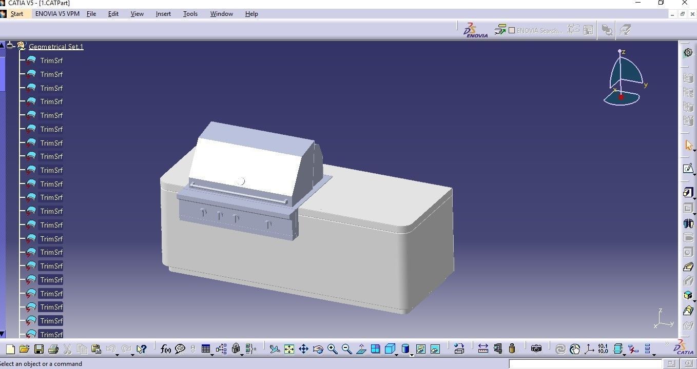 Barbecue outdoor grill 3D model_10