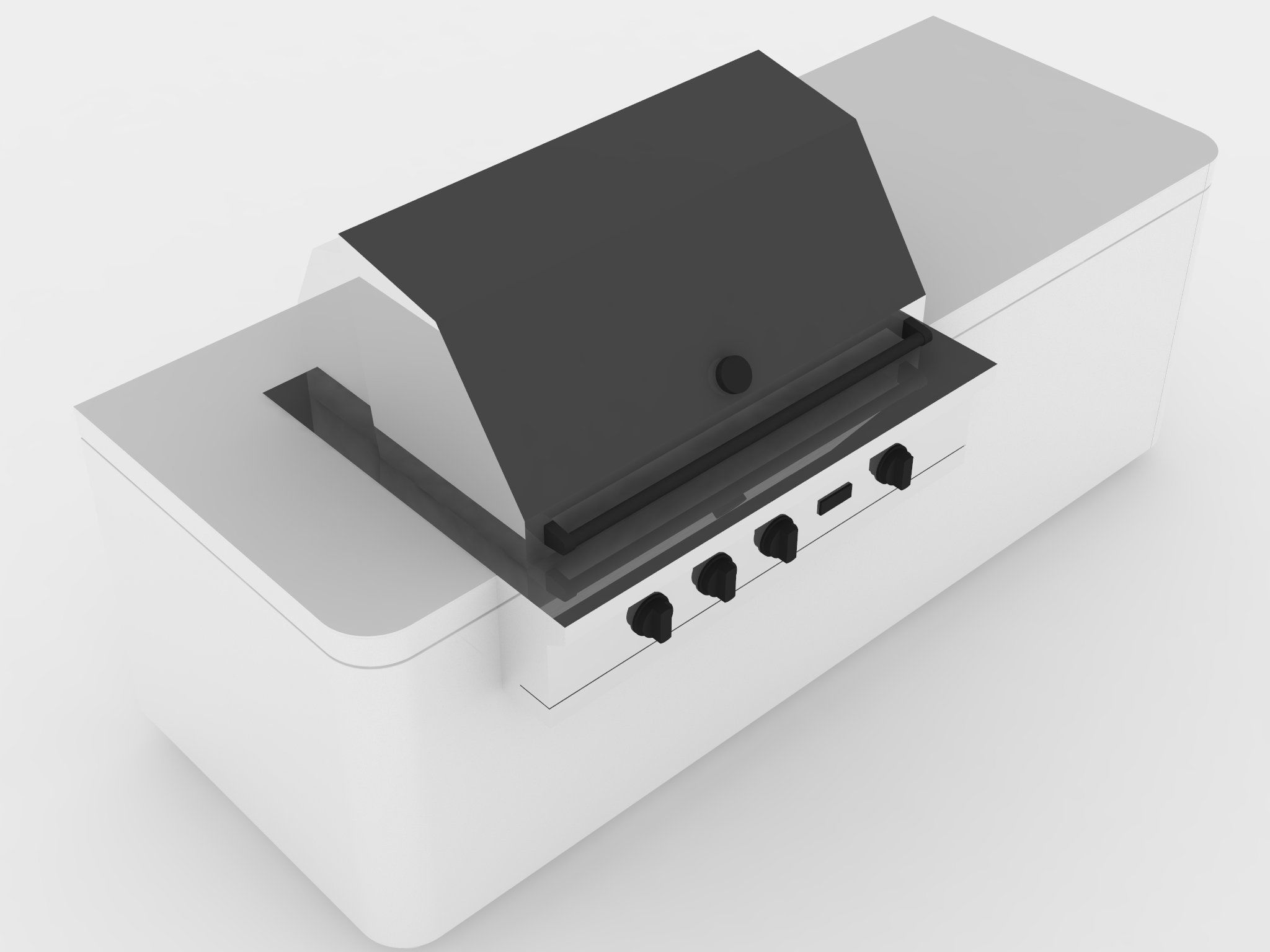 Barbecue outdoor grill 3D model_2