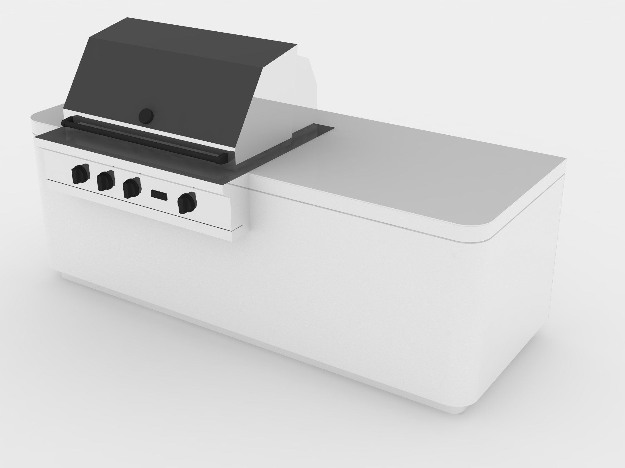 Barbecue outdoor grill 3D model_5