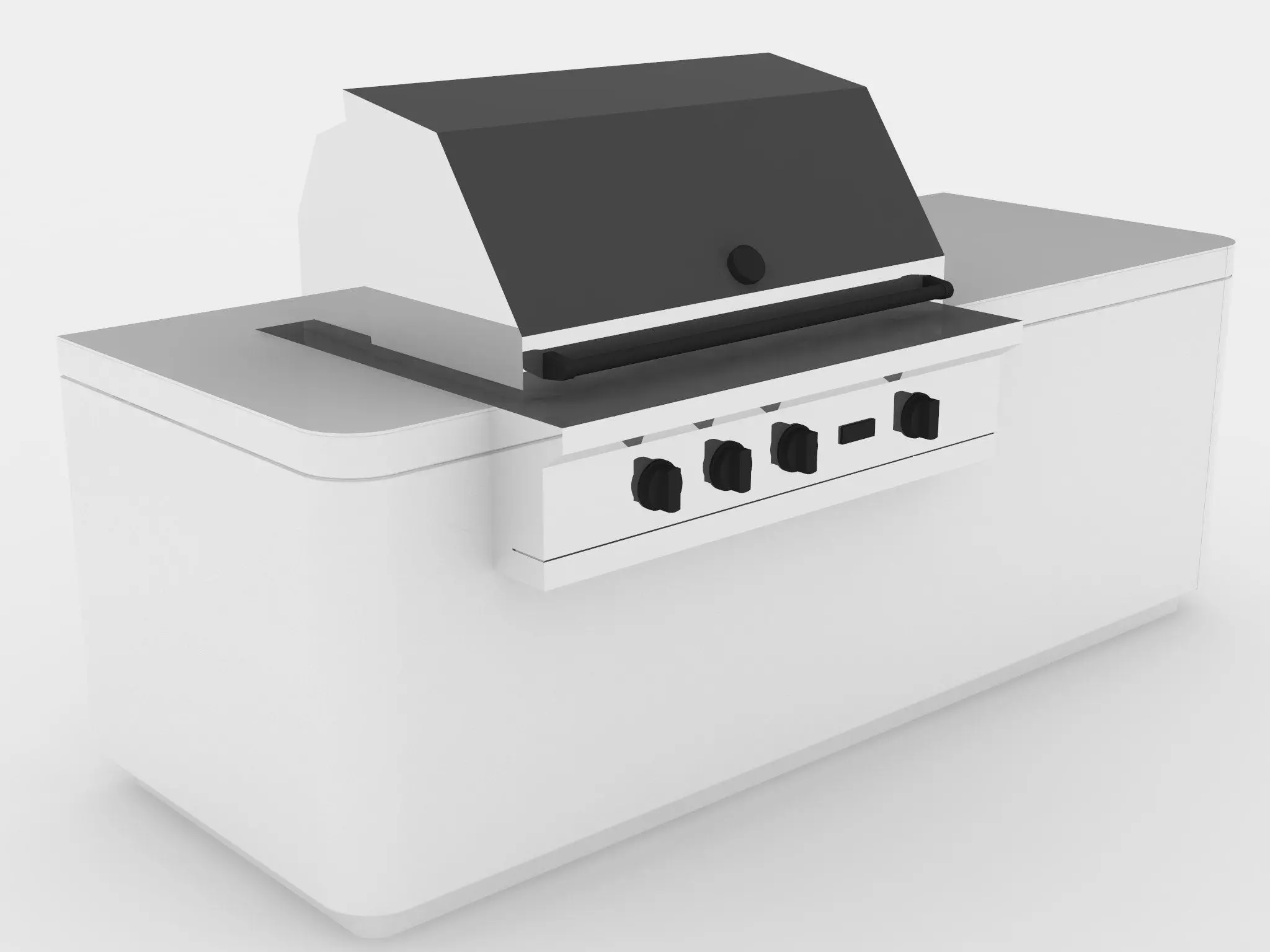 Barbecue outdoor grill 3D model_0