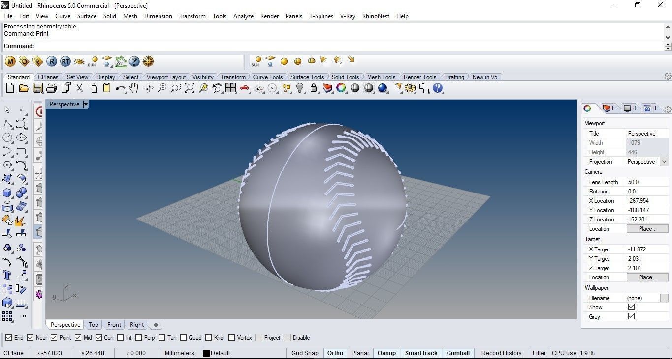 Baseball Ball 3D model_7