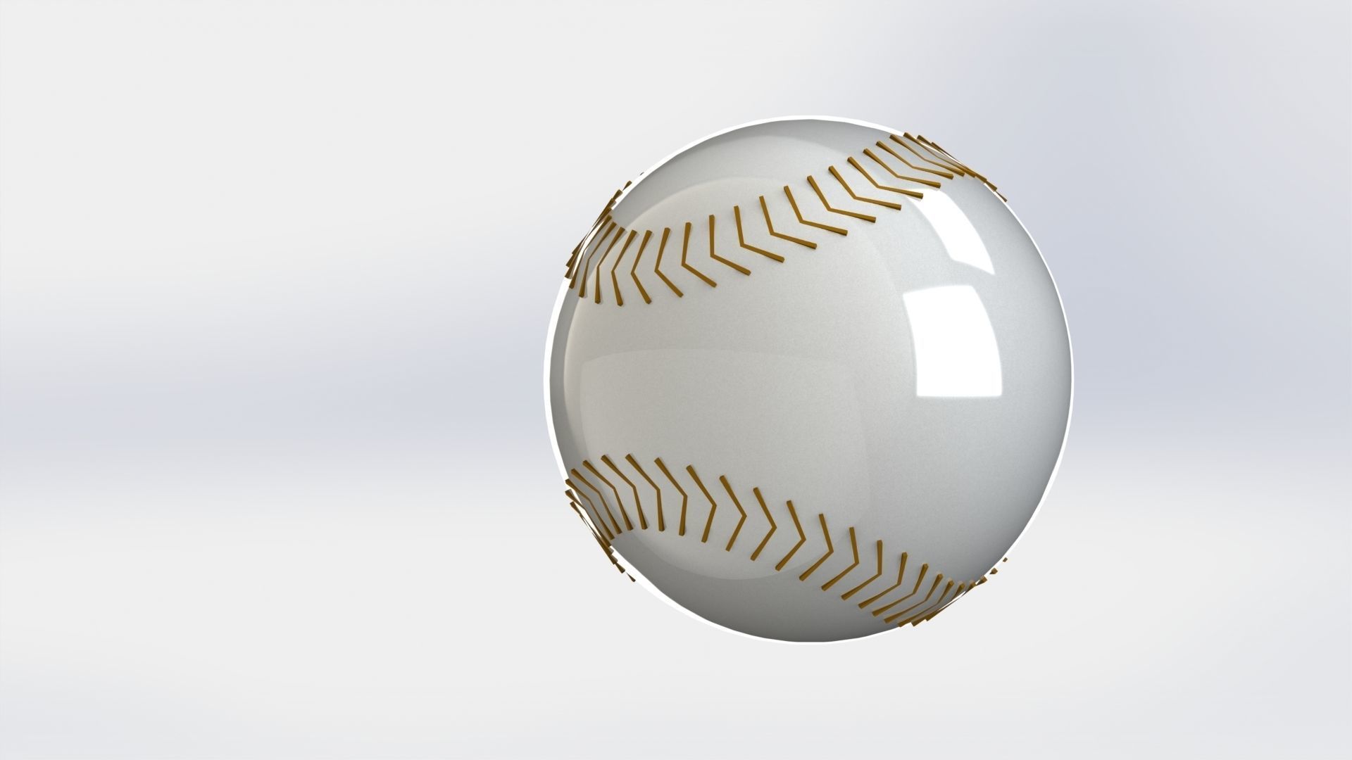 Baseball Ball 3D model_5