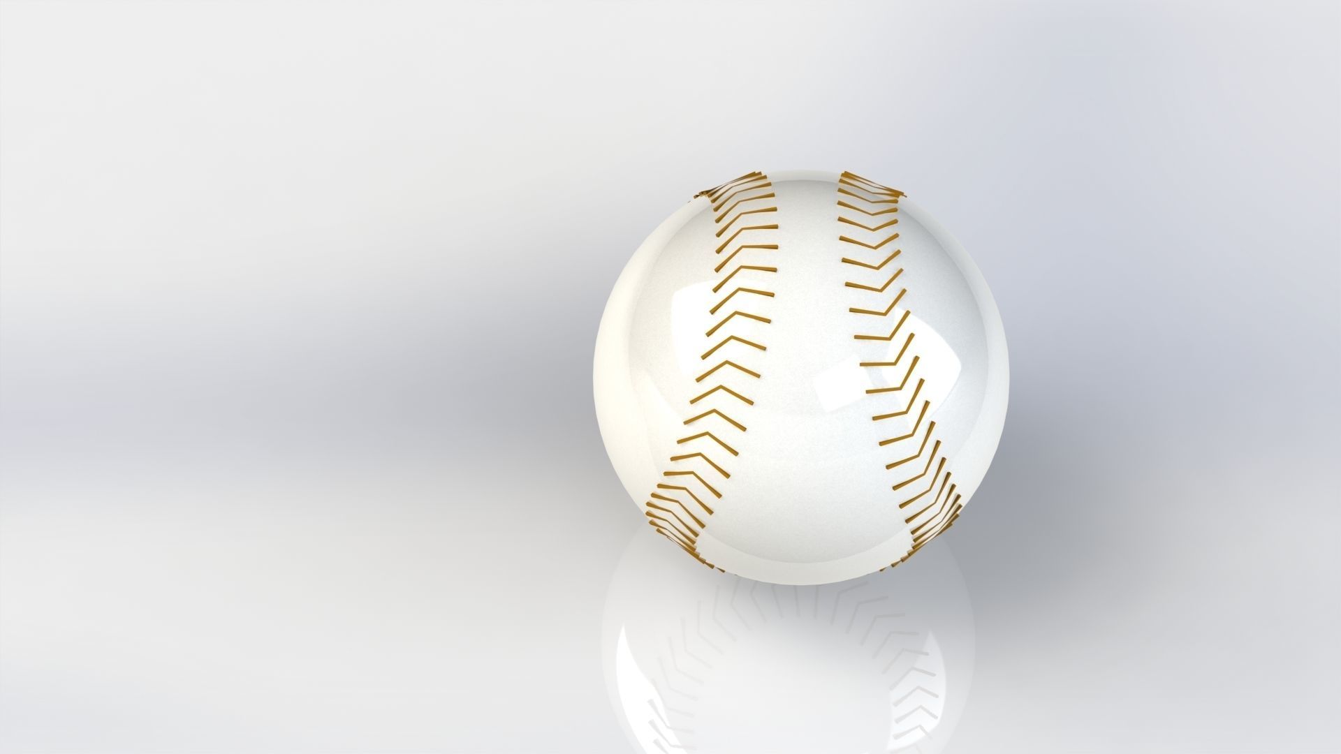 Baseball Ball 3D model_2