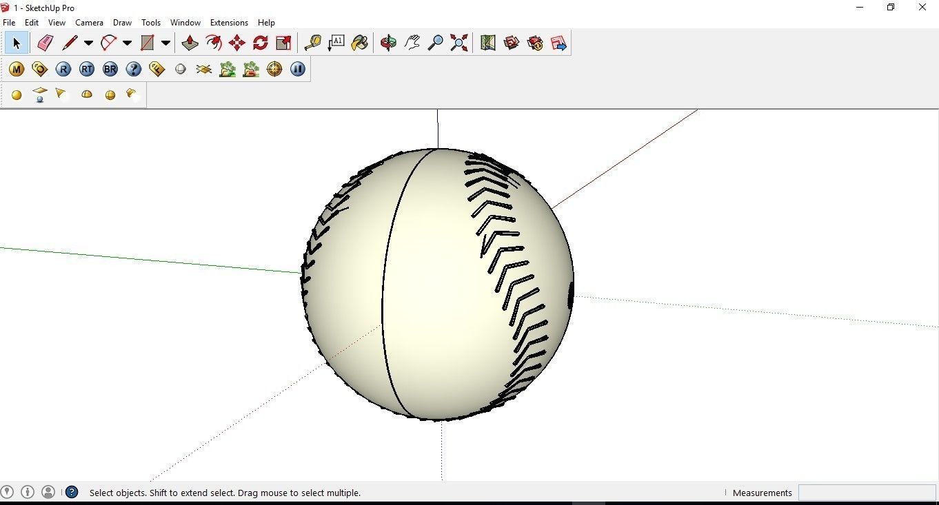 Baseball Ball 3D model_12