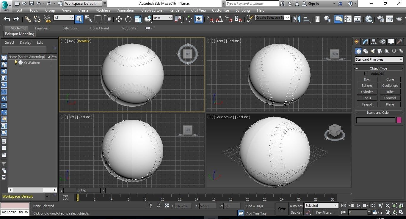 Baseball Ball 3D model_10