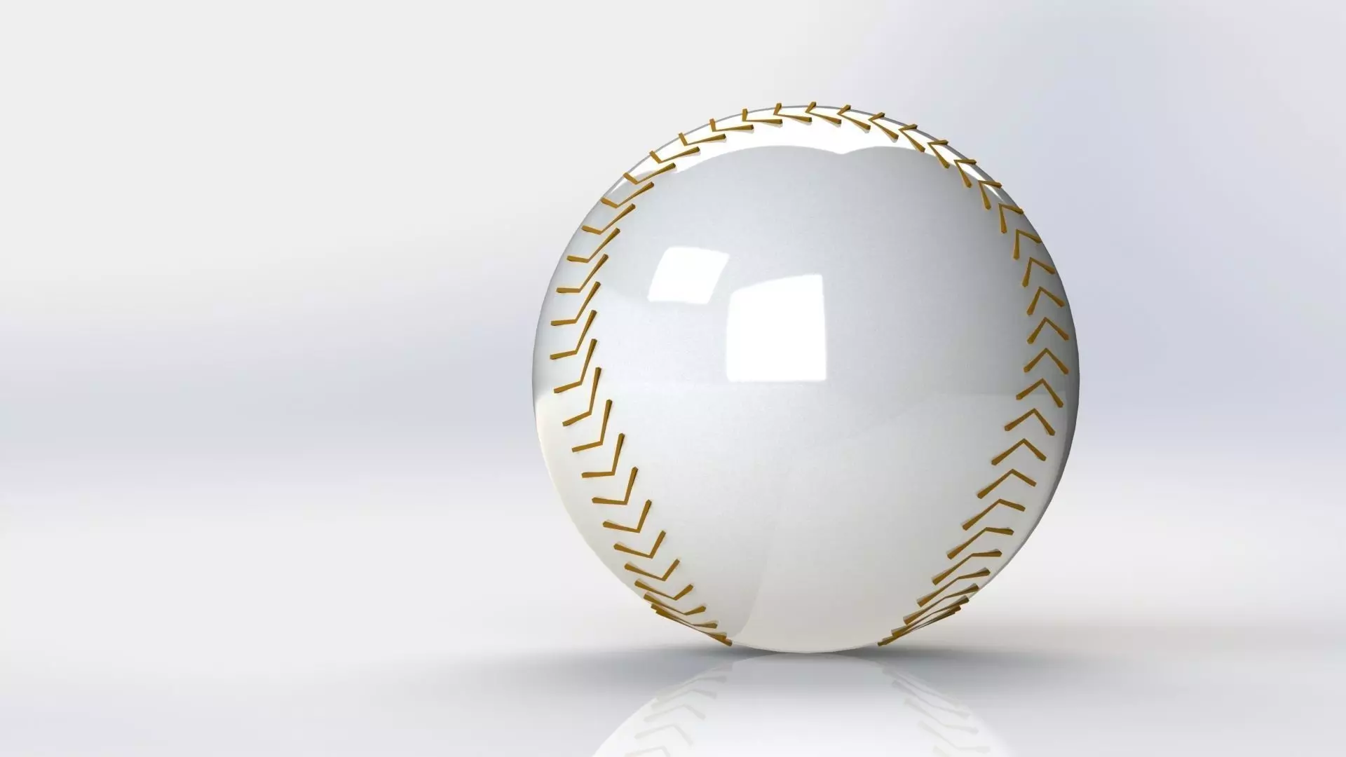 Baseball Ball 3D model_0