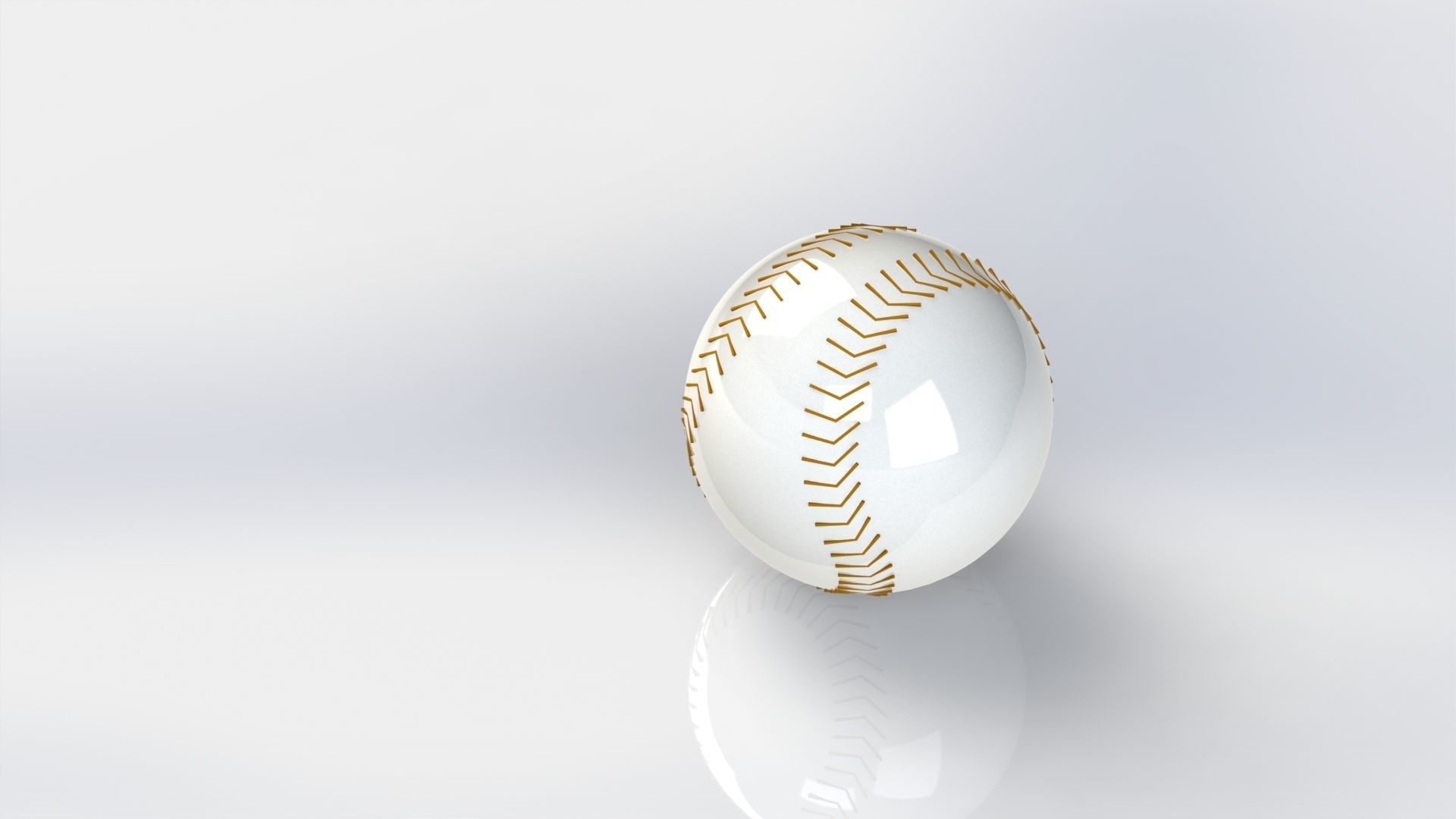 Baseball Ball 3D model_4