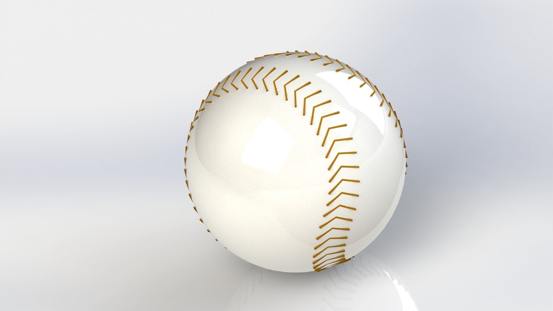 Baseball Ball 3D model_1