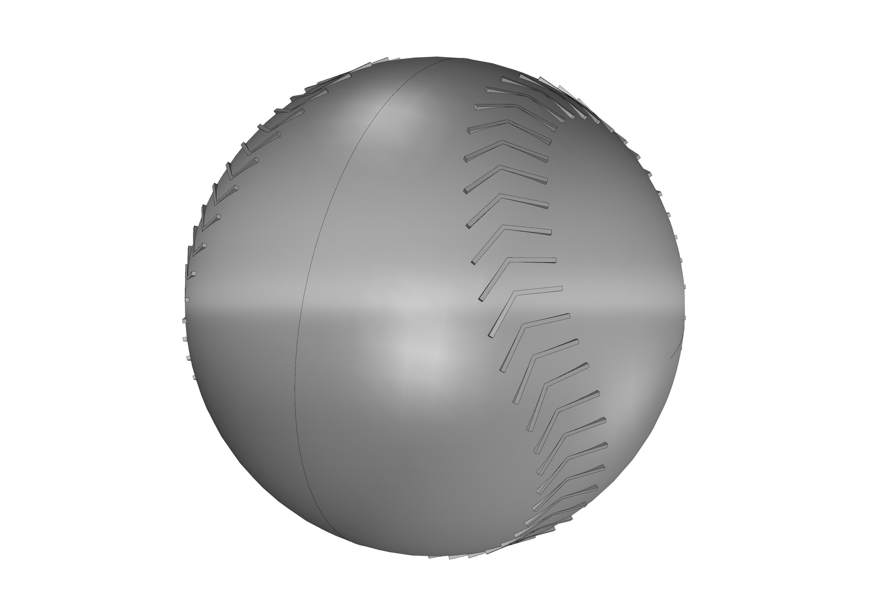 Baseball Ball 3D model_6