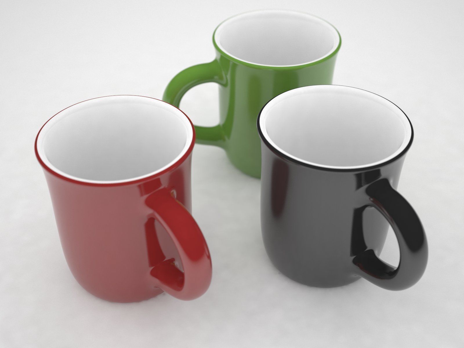 Cup Glass Low-poly 3D model_4