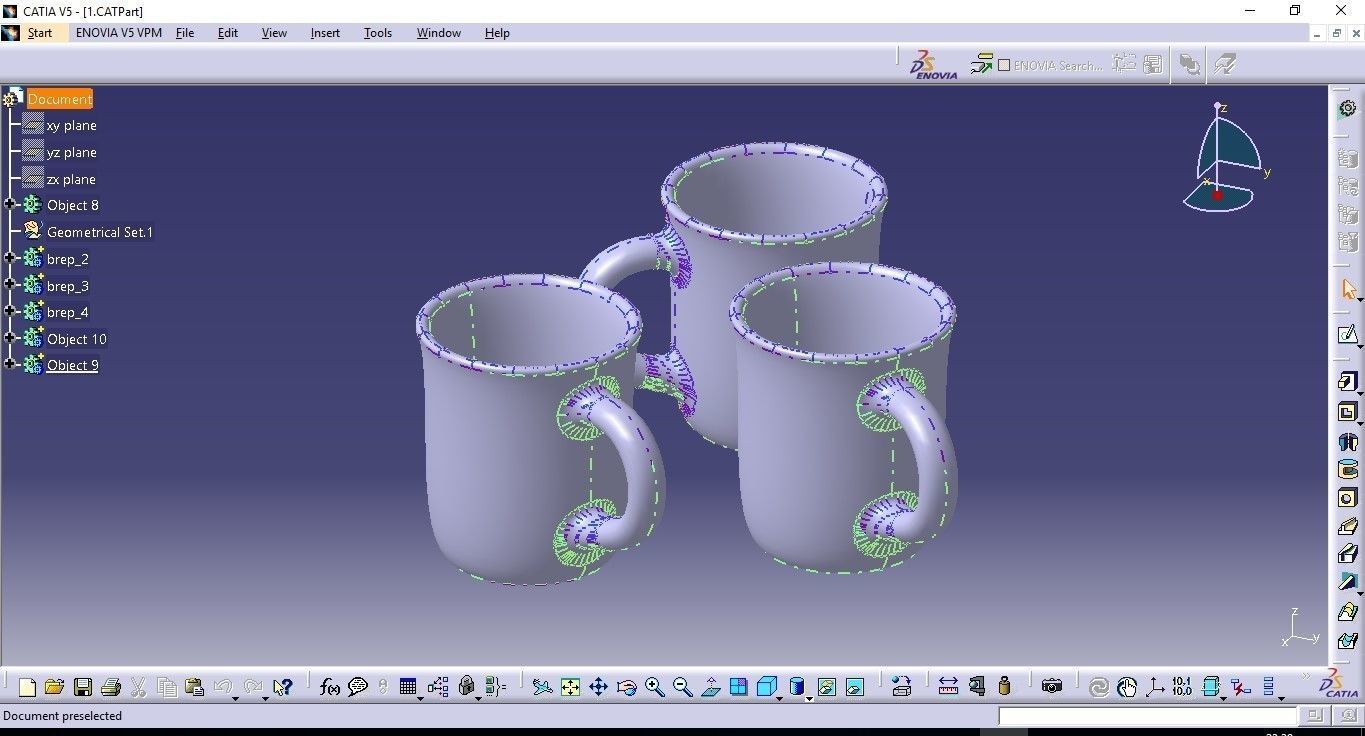 Cup Glass Low-poly 3D model_9