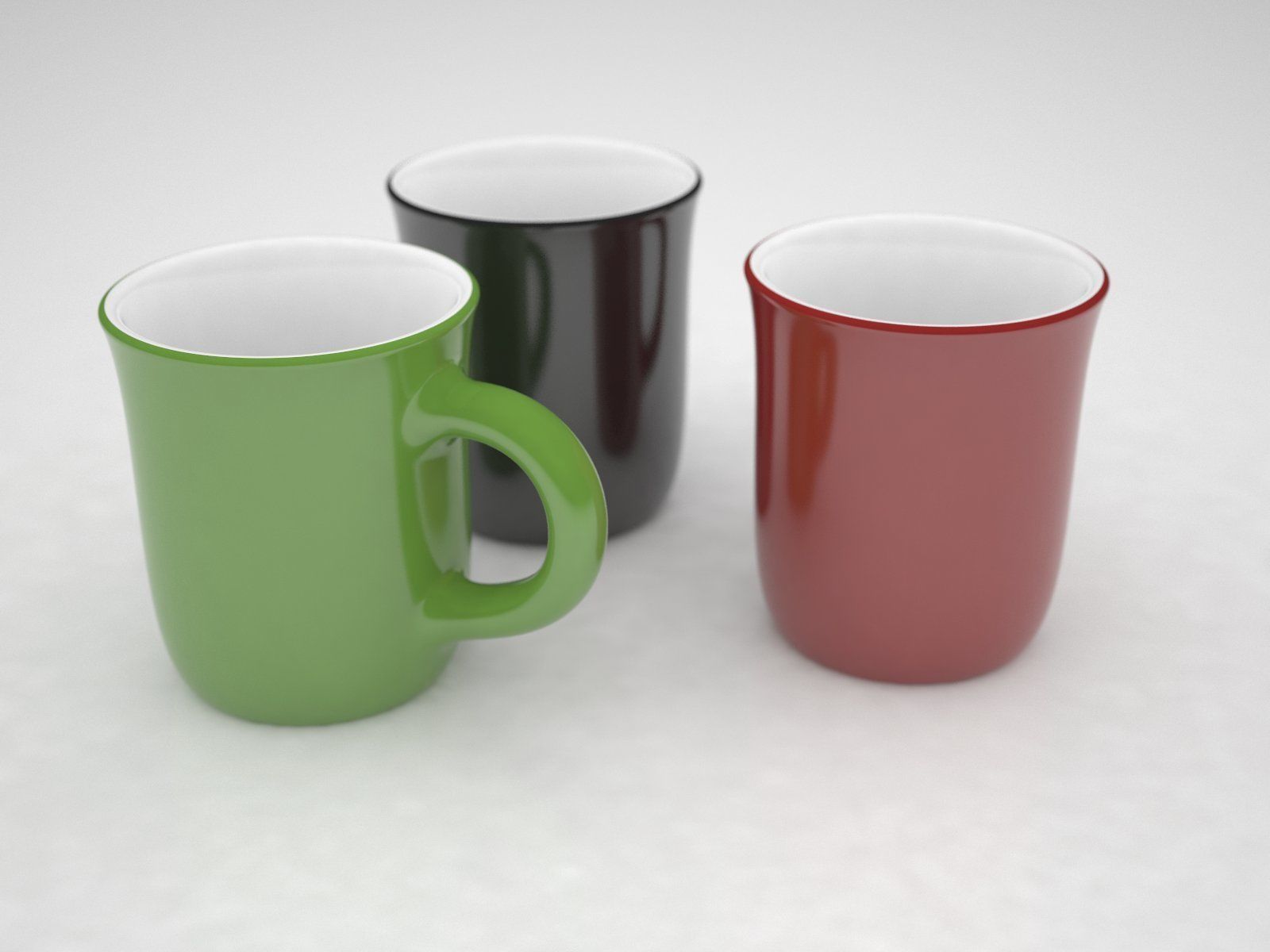 Cup Glass Low-poly 3D model_2