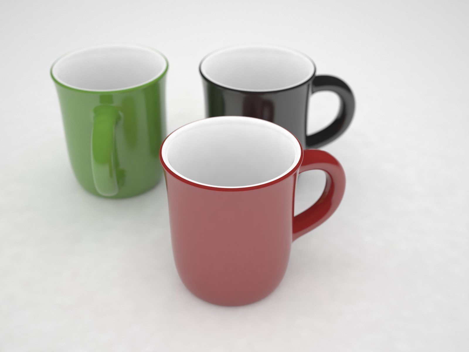 Cup Glass Low-poly 3D model_5
