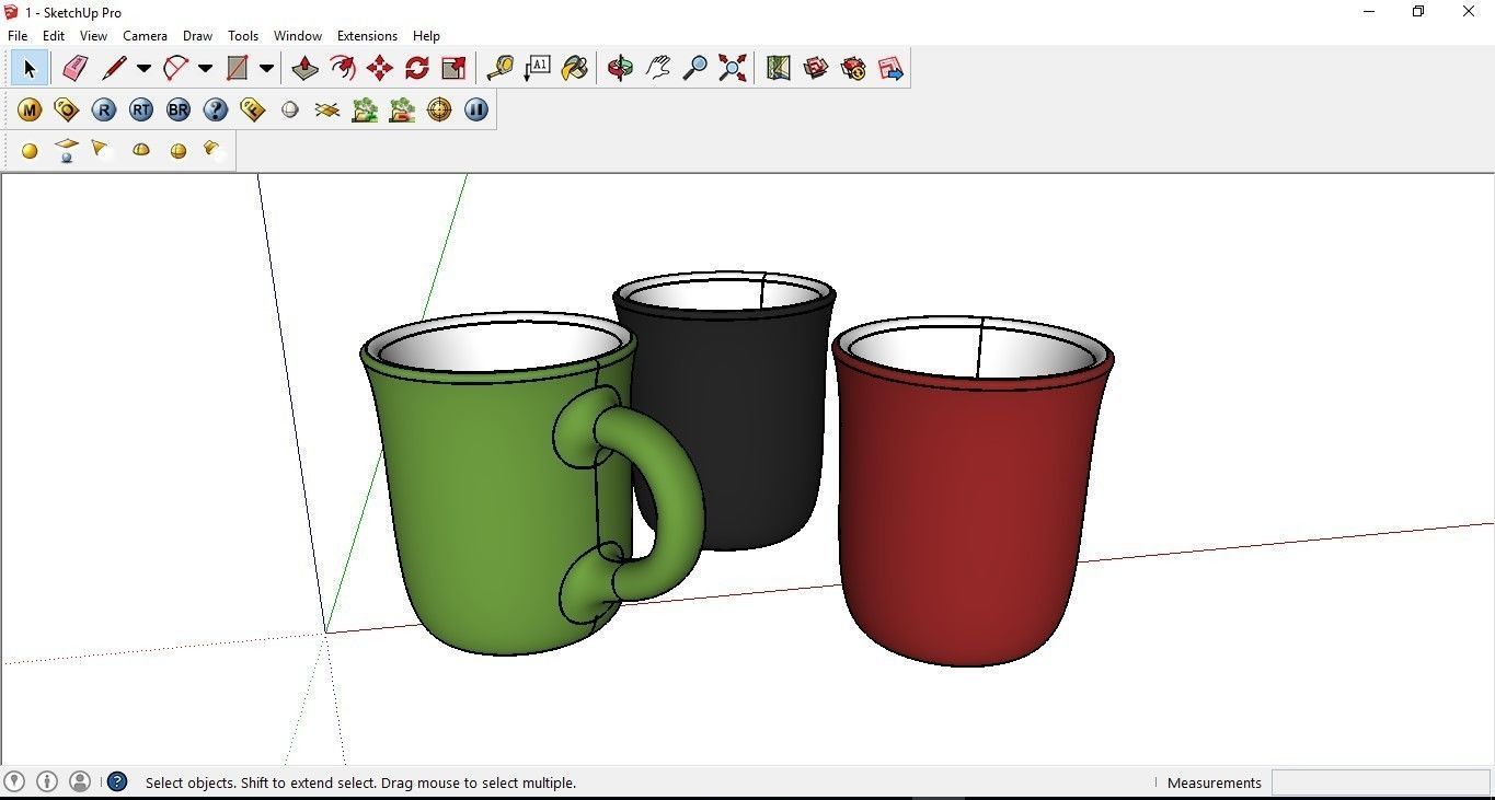 Cup Glass Low-poly 3D model_6