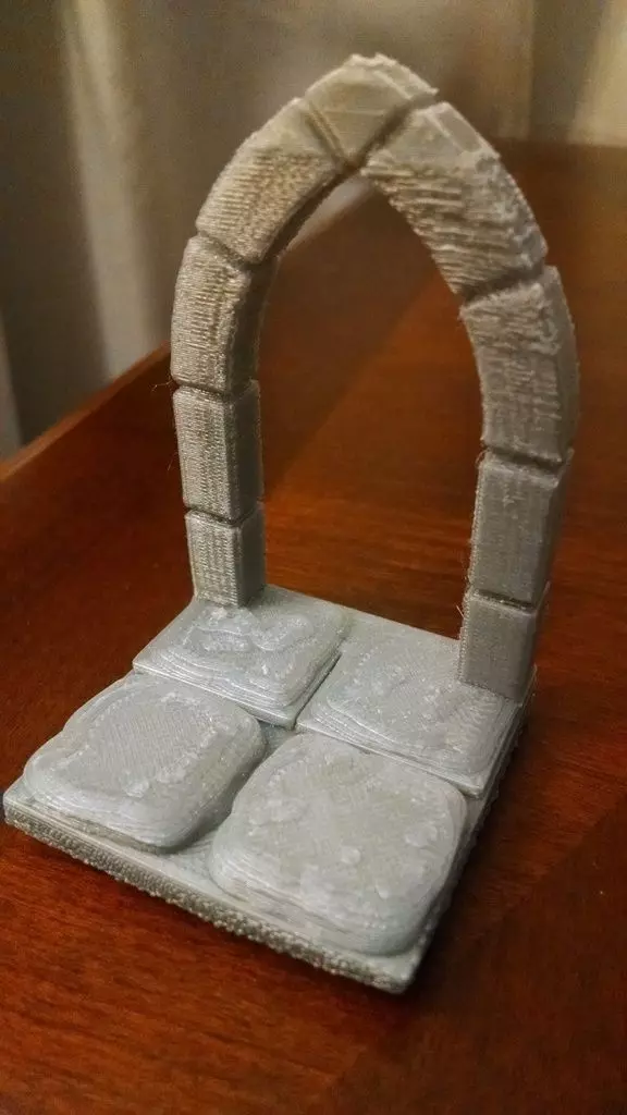 Stone Dungeon Floor with Arched Doorway OpenForge compatible Free 3D print model