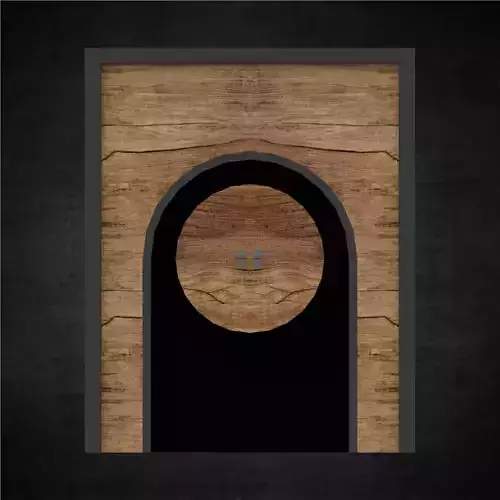 Modern front door for architectural residential or commercial Low-poly 3D model