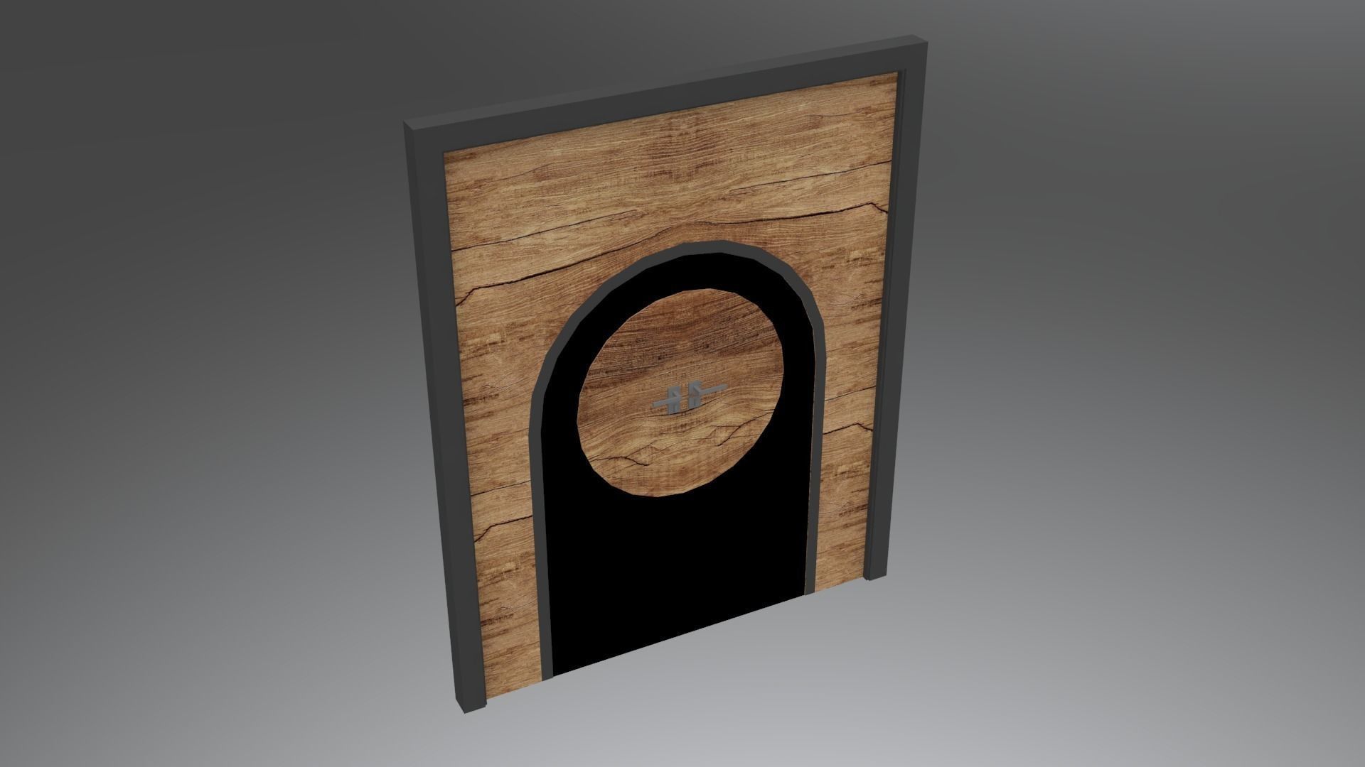 Modern front door for architectural residential or commercial Low-poly 3D model_1