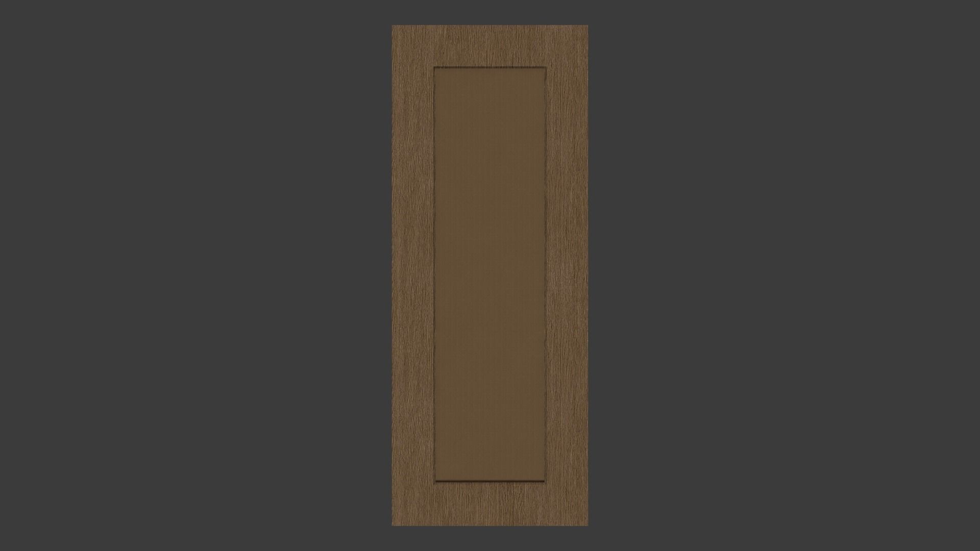Modern wood door for pocket or swing opening Low-poly 3D model_1