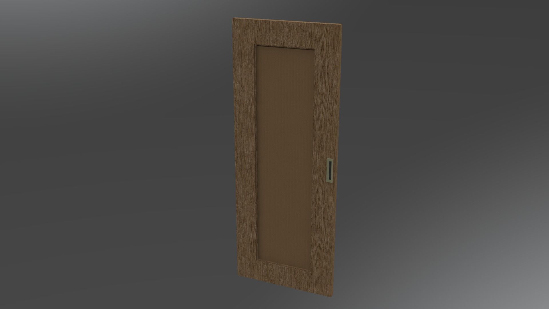Modern wood door for pocket or swing opening Low-poly 3D model_2