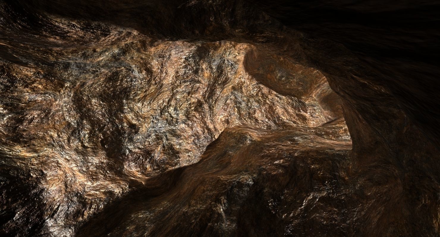 Cave Tunnel 3D model_2