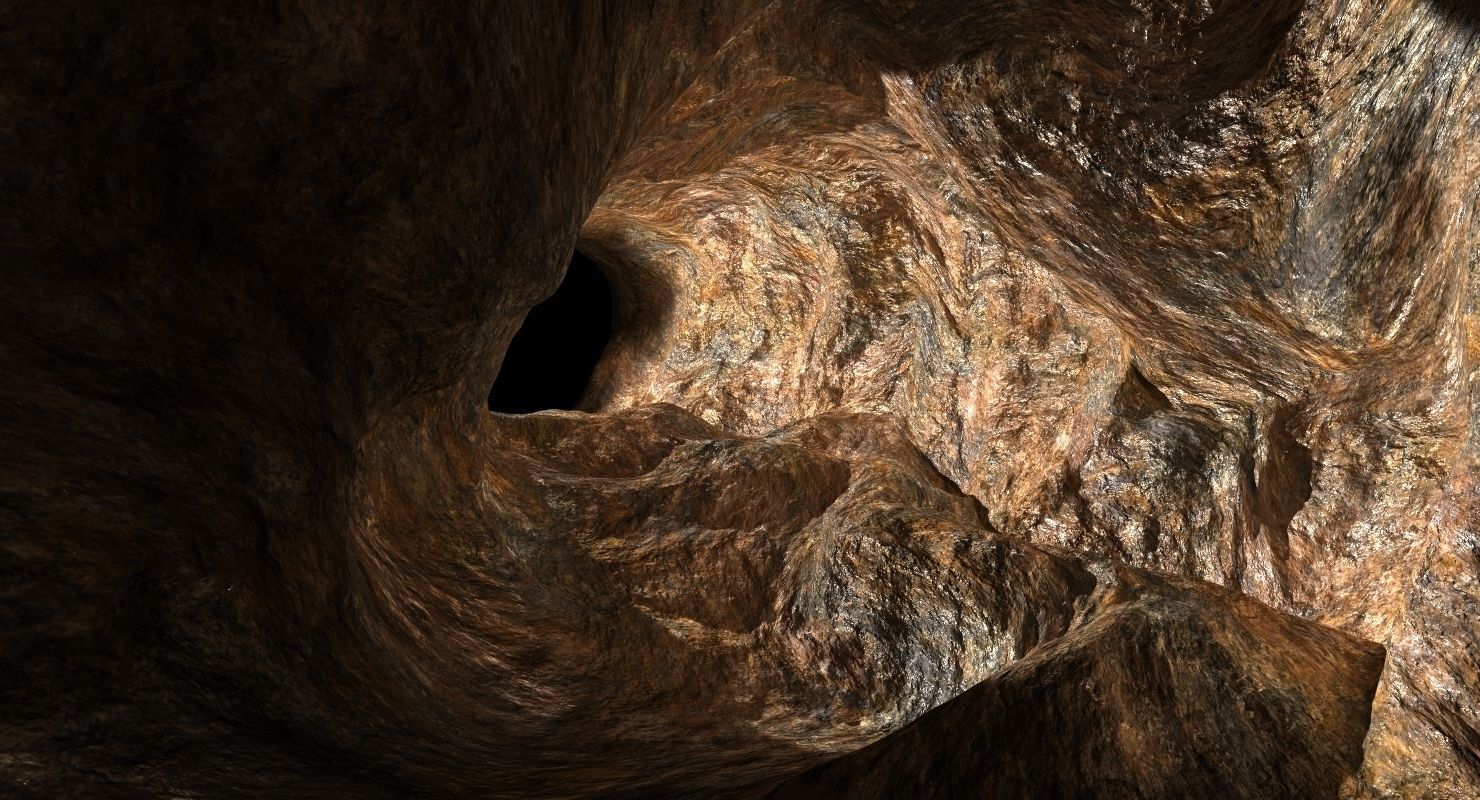 Cave Tunnel 3D model_1