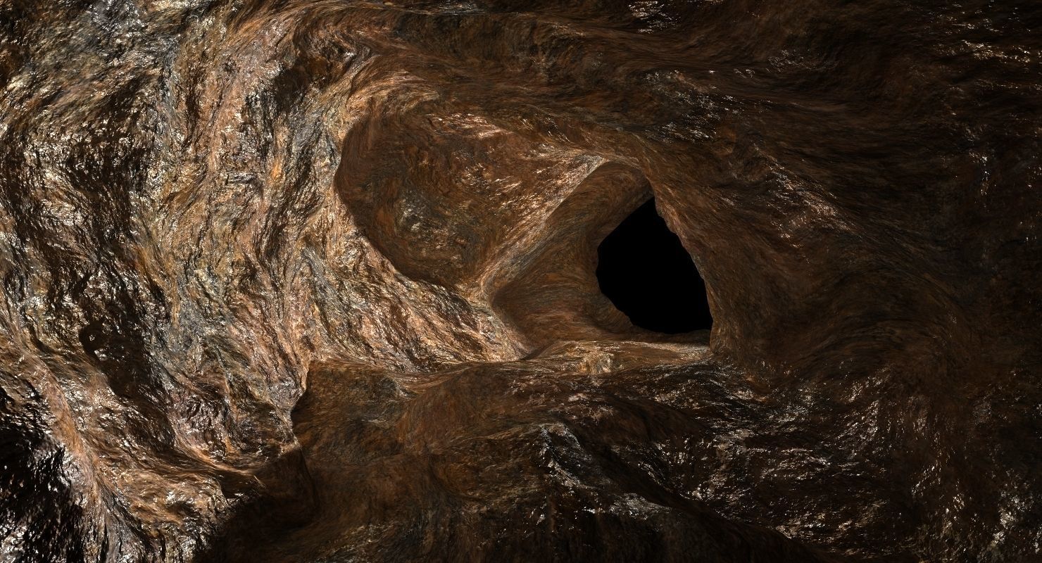 Cave Tunnel 3D model_4