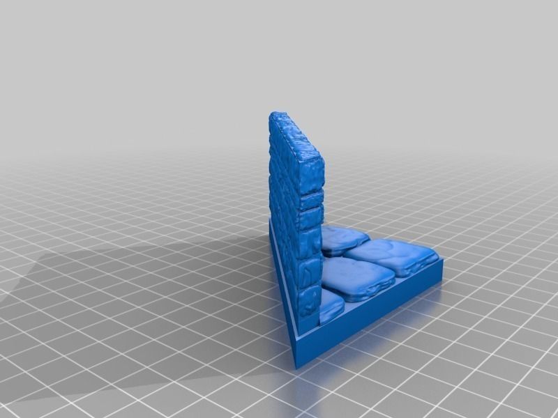 OpenForge Stone Dungeon Diagonal Walls Free 3D print model_8