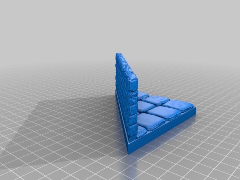 OpenForge Stone Dungeon Diagonal Walls Free 3D print model_10