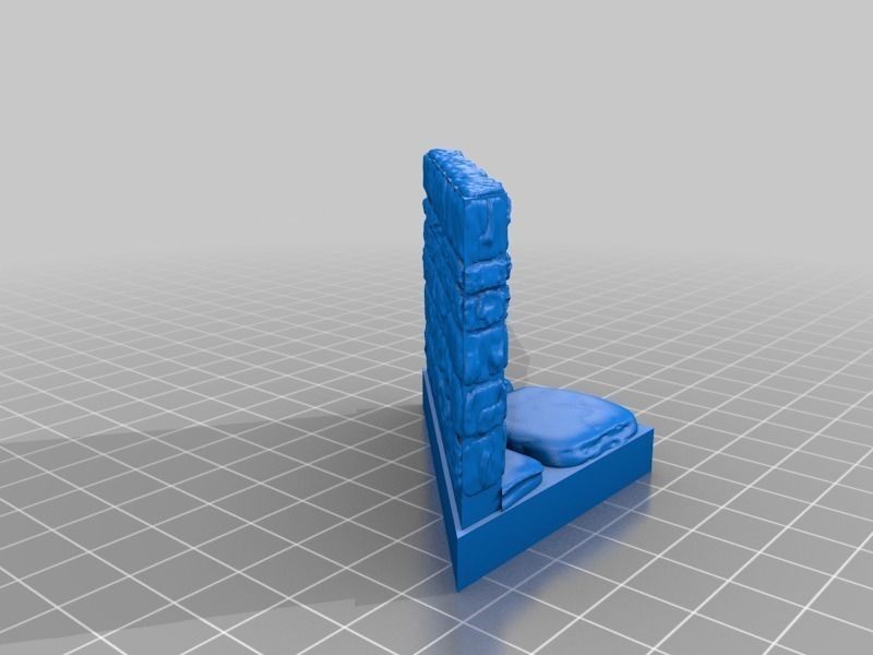 OpenForge Stone Dungeon Diagonal Walls Free 3D print model_6