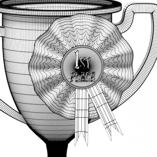 First Place Trophy 3D model_4