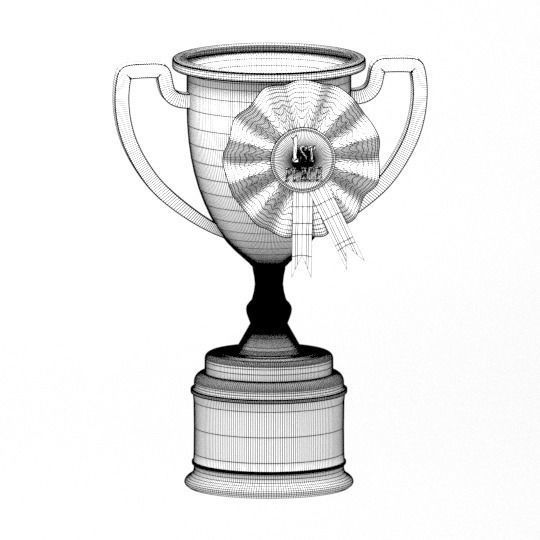 First Place Trophy 3D model_3