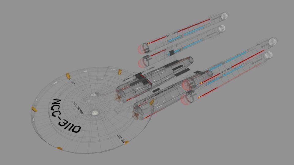 Proxima Class Battleship TOS Era 3D model_11
