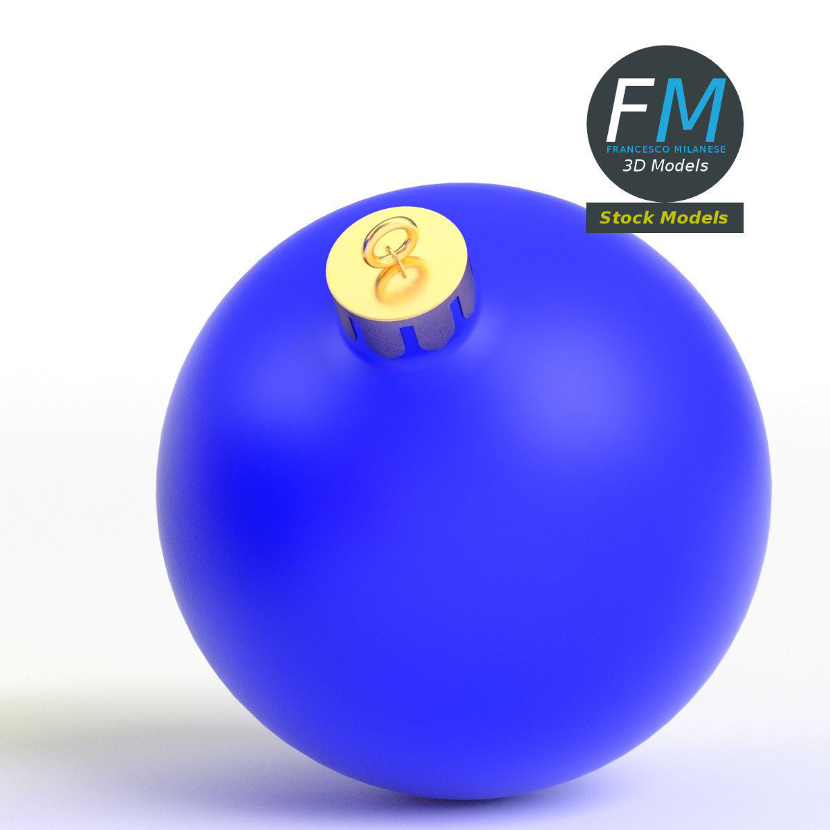 Christmas balls set 3D model_4