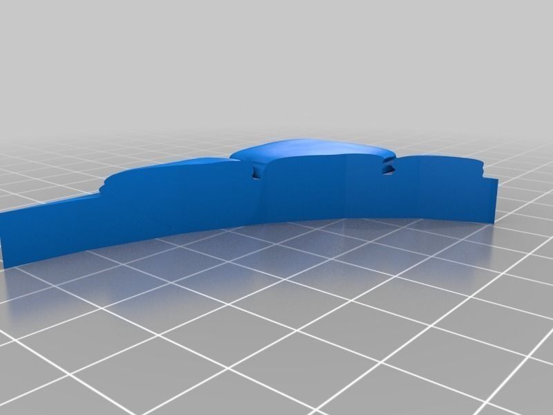 OpenForge Stone Dungeon Curved Wall Free 3D print model_23