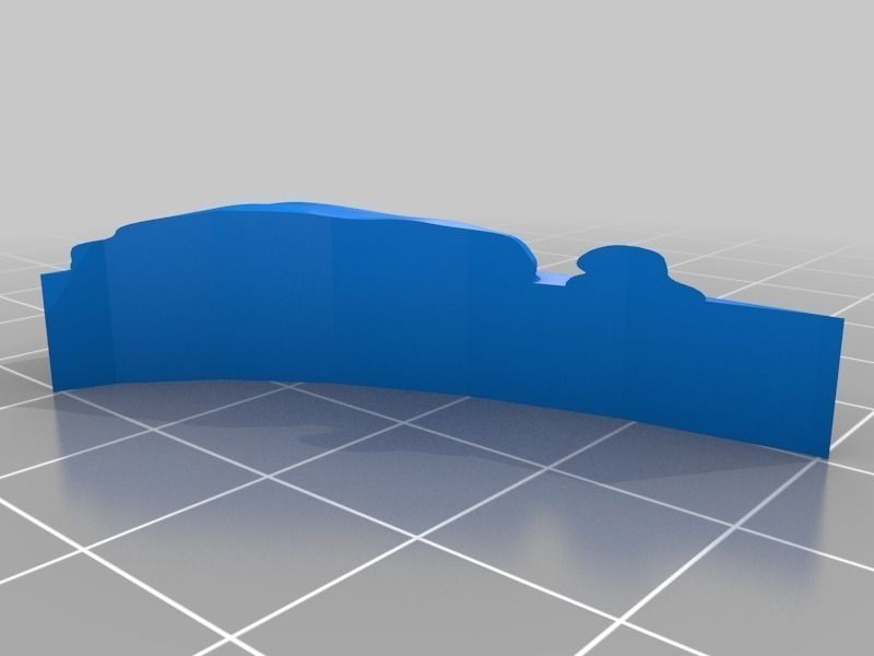 OpenForge Stone Dungeon Curved Wall Free 3D print model_7