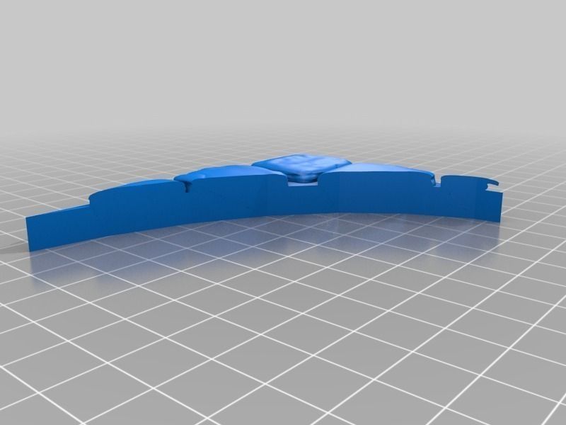 OpenForge Stone Dungeon Curved Wall Free 3D print model_33