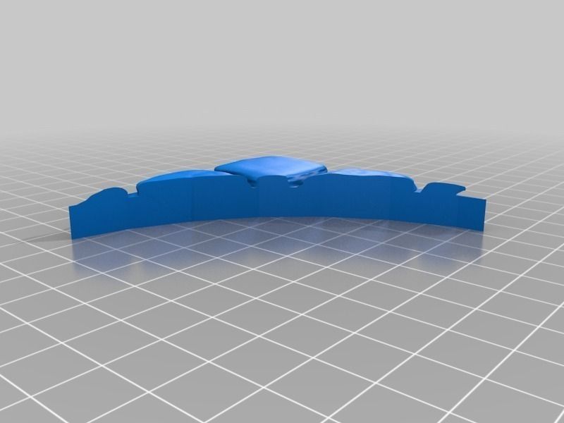 OpenForge Stone Dungeon Curved Wall Free 3D print model_25
