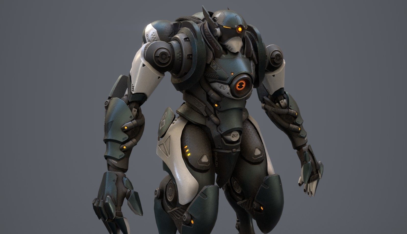 Avalon Suit Low-poly 3D model_4