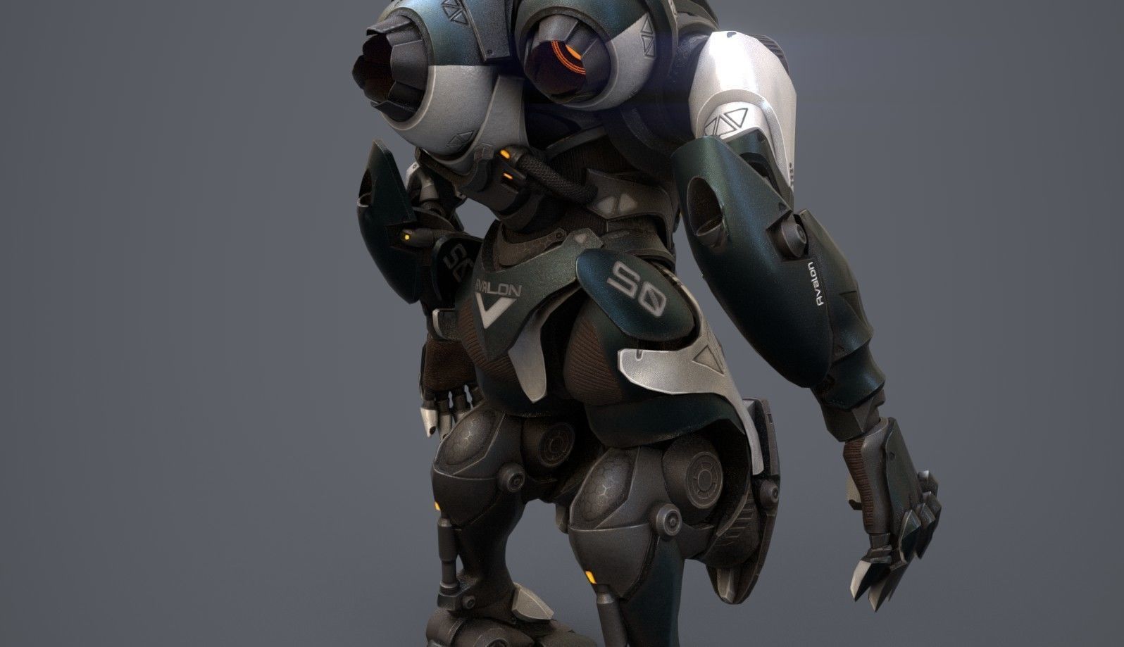 Avalon Suit Low-poly 3D model_3