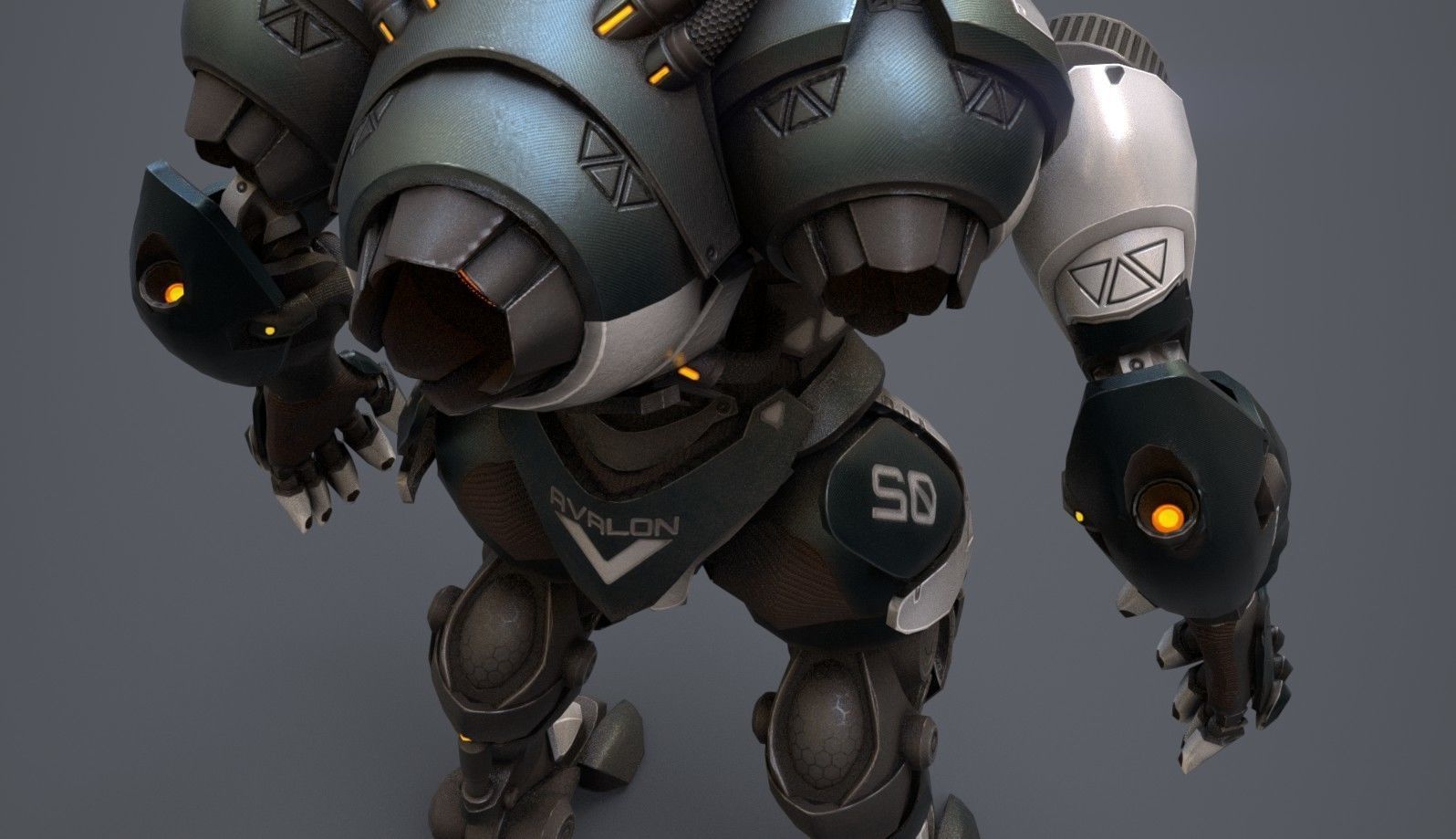 Avalon Suit Low-poly 3D model_10