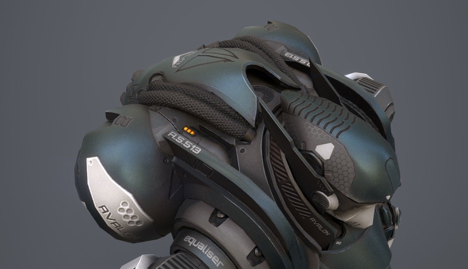 Avalon Suit Low-poly 3D model_8